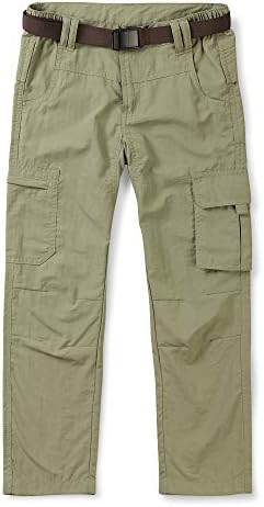 OCHENTA Men & Boys' Quick Dry Cargo Pants for Outdoor Hiking Camping Fishing