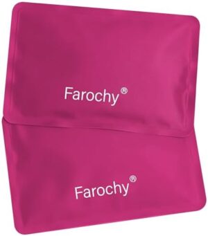 Farochy Reusable Ice Packs for Lunch Boxes - 2PCS Soft Ice Packs Freezer Packs for Cooler Gel Ice Packs, Keep Food Cold or Hot