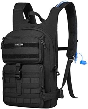 MOSISO Tactical Hydration Pack Backpack, Lightweight Military Daypack Water Backpack Rucksack Bag with 3L Water Bladder