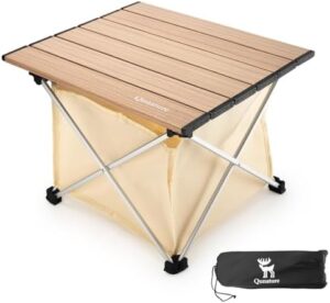 Portable Camping Table Folding Beach Table Ultralight Aluminum Camp Table with Storage Bag for Beach Hiking Backpacking Fishing Picnic