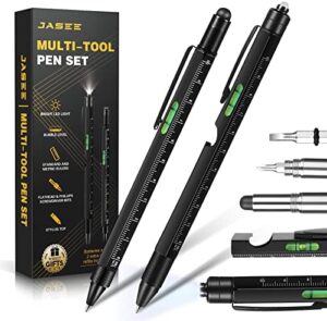 Stocking Stuffers for Adults Men, Christmas White Elephant Gifts for Adults Dad Boyfriend Him Husband Birthday, Multitool Pen Set, Cool Gadgets Unique Tool Pen with LED, Stylus, Level, Screwdriver