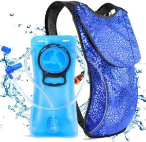 Hydration Pack with 2L Hydration Bladder Lightweight Festival Water Backpack-Rave Hydration Backpack for Hiking, Running, Biking, Festival Gear